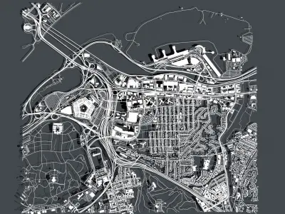 Cityscape Pentagon City Washington USA 3D model