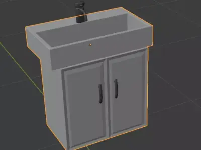 Small bathroom sink Free 3D model