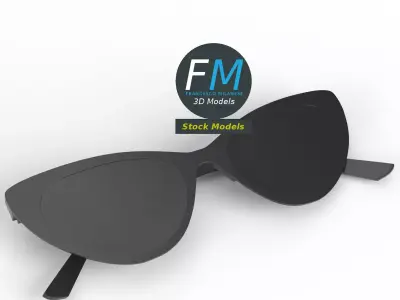 Sunglasses cat eye 3D model