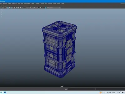 Sci fi Box Container 3D model