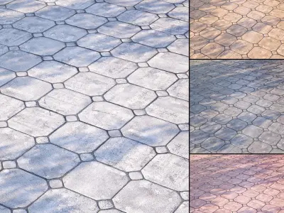 Mrf Pavement Set04 Low-poly 3D model