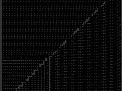 Detailed Tiled Roof Section 3D model