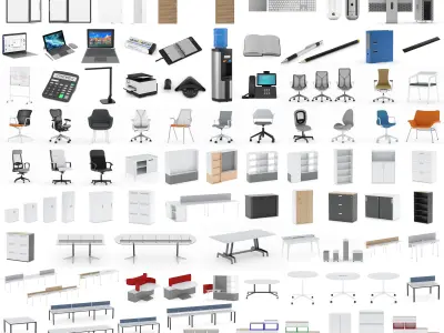 116 Office Equipment Collection 3D model