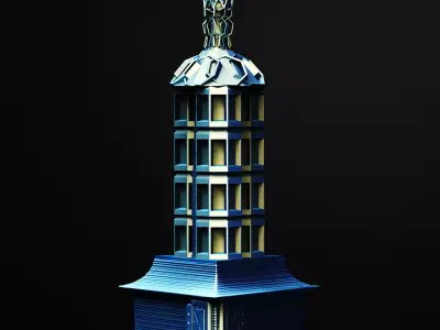 The Crownspire Building Scifi 3D Printable STL File 3D print model