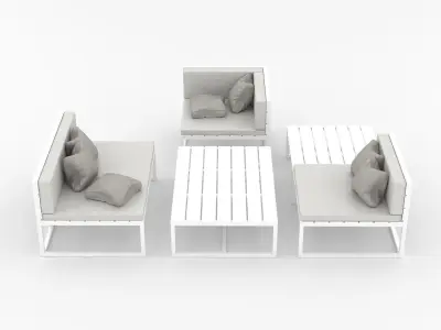 Garden Furniture Set 003 3D model