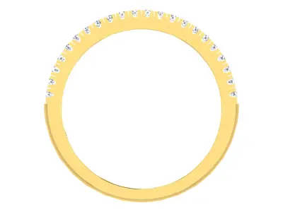 Light Weight Yellow Gold Diamond Ring  -EZ R-179 3D print model