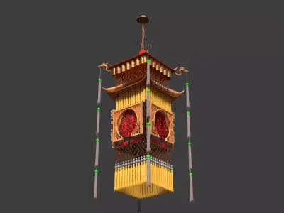 Chinese Palace Lantern  3D model 7