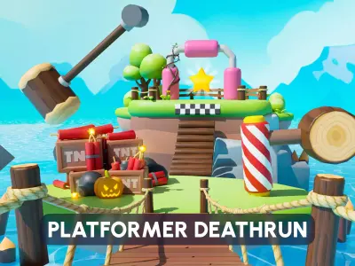 Platformer Deathrun Low-poly 3D model