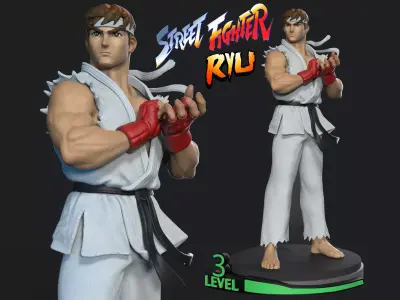 Ryu Street Fighter Alpha 3D print model