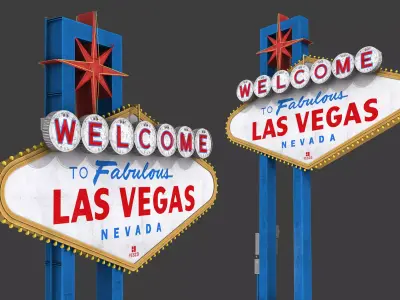 Las Vegas Sign Low-poly 3D model