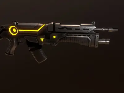 Sci-Fi  Energy Weapon Low-poly 3D model purchase