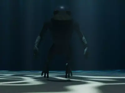 Frogman-Deep Sea Diver Fully Rigged Low-poly 3D model