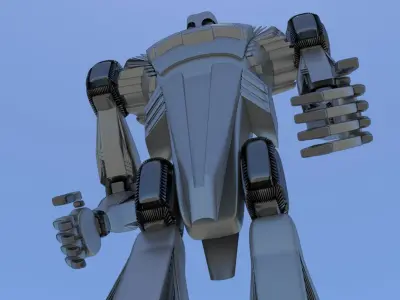 Rigged Robot Cyborg Character Sci Fi 3D model