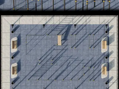 sports playground Low-poly 3D model