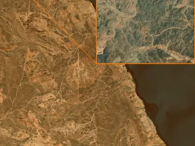 NEOM city topography Saudi Arabia - tile n25 e34 3D model