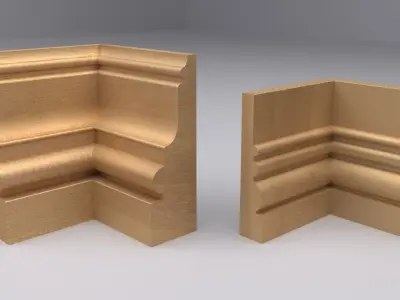 MOULDINGS COLLECTION set of wooden corner pieces 3D model