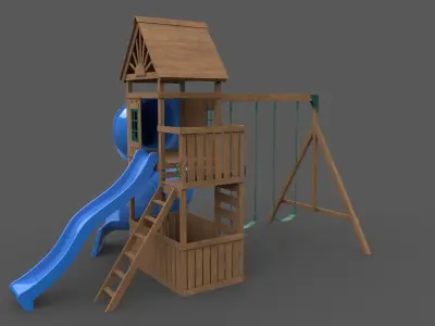 PBR Playground Jungle Gym 09  Low-poly 3D model