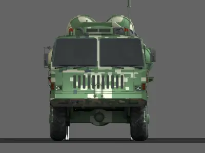 China Army Red flag 9 air defense missile 3D model