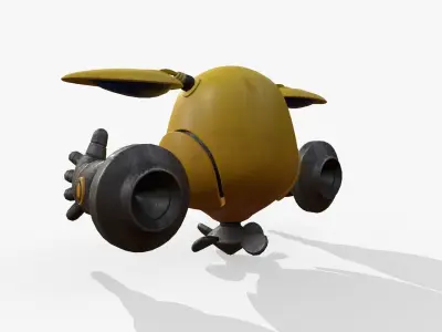 Robot smash Low-poly 3D model