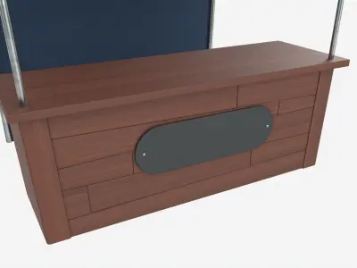 Market Fair Stall with Canopy 03 3D model