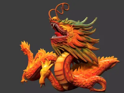 Chinese Dragon Lantern  Low-poly 3D model