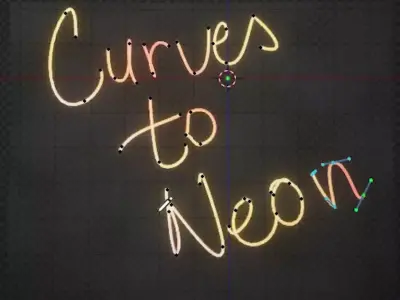 Procedural Neon Light - Drawing to Neon - Geometry Nodes 3D model
