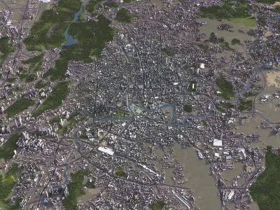 Guiyang - 3D City Model Low-poly 3D model