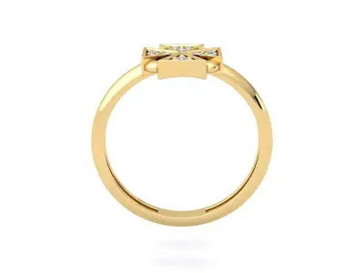 Light Weight Diamond Ring 3d Model and Render  3D print model order
