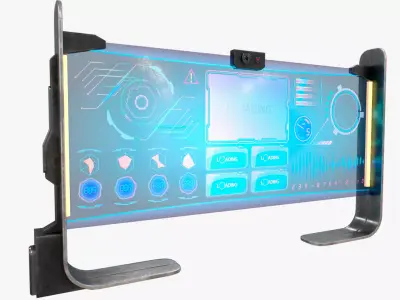 Sci-fi Monitor11 Low-poly 3D model
