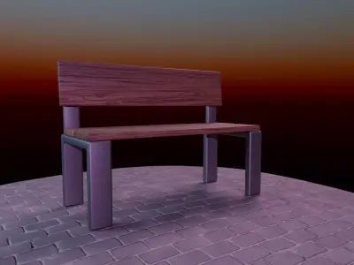 The Bench 3D model purchase