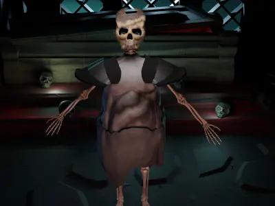 skeletal soldier 3D model