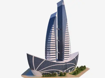 0123 - Boat Skyscraper - 2Ds Drawing - 3Ds Files 3D model