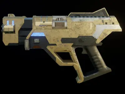 Cyber Gun - Low Poly - Game Ready Low-poly 3D model