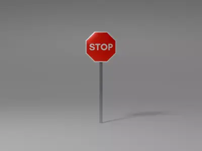 Stop Sign 3D model Free 3D model