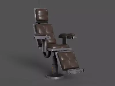 Sci-Fi Cyberpunk VR Chair Low-poly 3D model