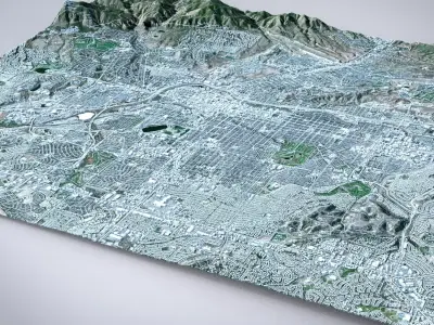 Cityscape Colorado Springs USA 3D model