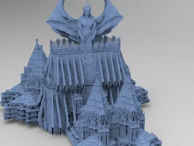 Angelic Cathedral High Rise Mass structure 7 3D model