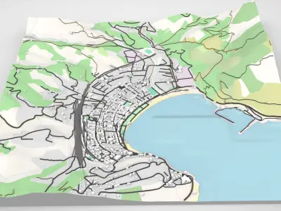 Cityscape Sapri Italy 3D model