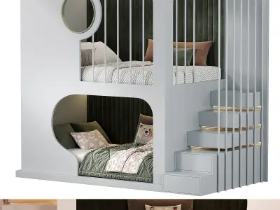 Kids bedroom N14 3D model