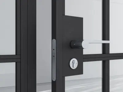 Aluminium door 168 3D model