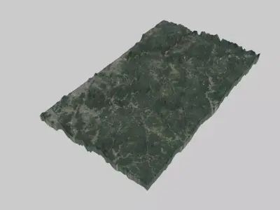 Okayama City Low-poly 3D model
