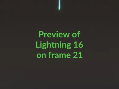Animated Lightning v16 Low-poly 3D model
