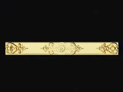 Central decor ornament for furniture 3D model 1111
