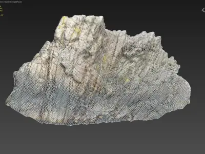 3d scanned rock cliff I2 3D model