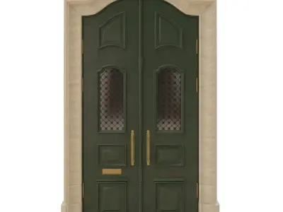 Entrance classic door 23  3D model
