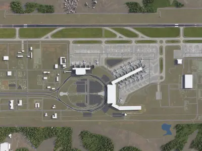 Nanchang - Airport - KHN Low-poly 3D model