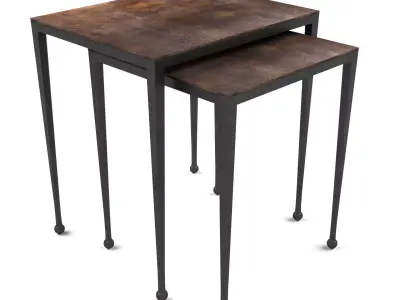 Four Hands - Dalston Nesting End Tables Antique Rust 3D model