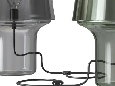 Cosy Grey Table Lamp 3D model