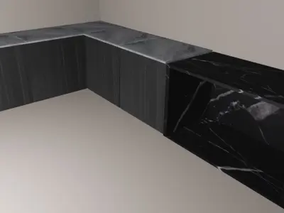 Project Room 02 kitchen Low-poly 3D model