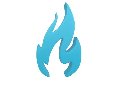 Fire Symbol v3 007 Low-poly 3D model
